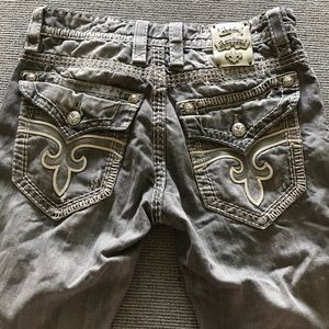 Rock Revival Grey bootcut embellished jeans